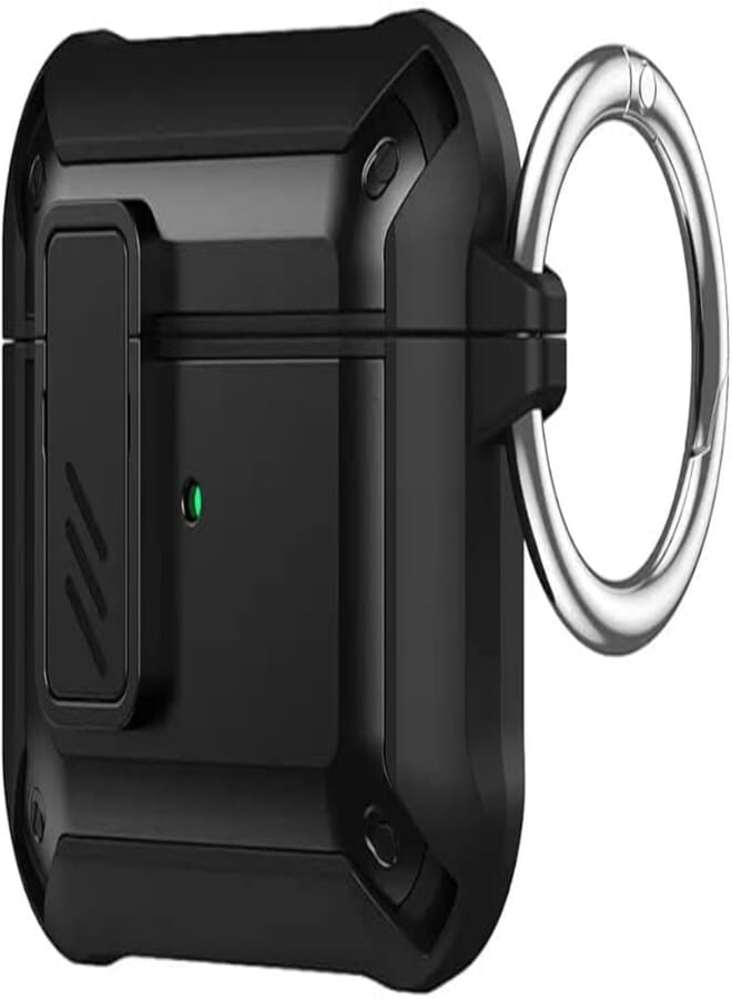 REALCASE for Airpods Pro 2nd Gen. Case Cover with Lock, Military Armor AirPod Pro 2 Case for Men Women with Keychain Cool iPod Pro 2 Shockproof Protective Case for Air Pod Pro 2nd Gen 2022 (Black)